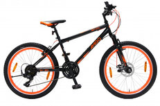 Next Level 26 Inch 47 cm Unisex 21V V-Brakes Zwart/Oranje