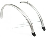 spatbordenset 24 inch 58 mm kunststof zilver