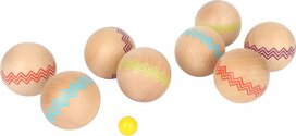 Jeu de boules set hout 6 cm 9-delig