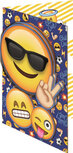kaart 3D Smileys 20,5 x 14,5 cm papier blauw