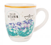 walvismok Atlantic Friends 410 ml porselein wit/blauw