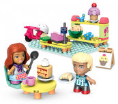 bouwset Barbie junior geel/groen 84-delig