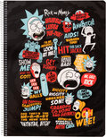 schrijfblok Rick &amp; Morty geruit 5 mm A4 papier zwart