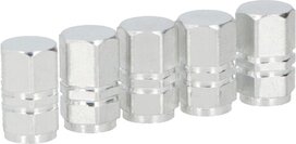 ventieldoppen AV aluminium zilver 5 stuks
