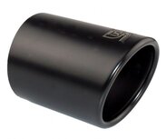 uitlaatsierstuk rond 65-80 mm 12 cm RVS zwart