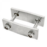 adaptor kogelhals 19 x 12 cm staal zilver