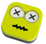 contactlenshouder Emoji 6,7 x 6,5 cm groen