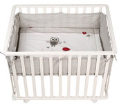 babybox Adam &amp; Owl junior 75 x 100 cm hout wit
