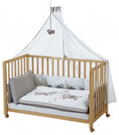 ledikant/co-sleeper Jumbo twins 126 x 66 cm naturel 9-delig