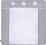 verschoonmat katoen/polyester 80 x 75 cm grijs/wit