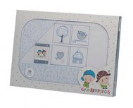 laken set kinderwagen blauw 3-delig