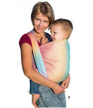 draagdoek Sling Little Hearts Rainbow katoen maat S