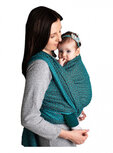 draagdoek Sling Little Hearts katoen turquoise mt M