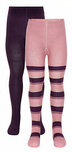 leggings meisjes katoen roze/paars 2 stuks mt 116-122