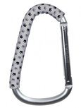 karabijnhaak Crown 16 x 10 cm aluminium zilver/wit