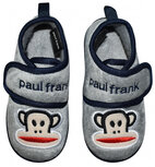 babysloffen textiel/TPR grijs/blauw maat 25-26