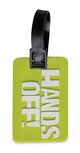 kofferlabels Hands Off! 7,5 x 5 cm groen 2 stuks
