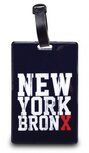 bagagelabel New York Bronx 11 cm zwart/wit