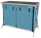 campingkast Brocas 110 x 90 cm aluminium lichtblauw