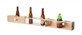 bierbox Beer Gear 103 x 9,5 x 9,5 cm hout naturel