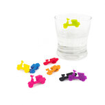 glasmarkers scooters 3,5 cm siliconen 8 stuks