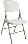 vouwstoel 54 x 46 x 88 cm staal/polyetheen wit