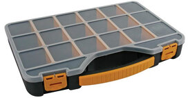 assortimentsdoos 32,6 x 25,7 x 4,8 cm transparant/zwart
