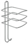haardrogerhouder Onda 10 x 10 x 25 cm RVS zilver