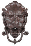 deurklopper leeuw 21,3 x 13,5 cm gietijzer bruin