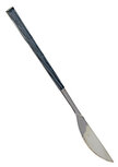 dinermes 22,5 x 2 cm RVS/hout grijs/zilver