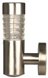 wandlamp Tacoma solar 9 x 15 x 20 cm 15lm RVS zilver