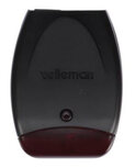 bel-detector led 8 x 5,5 x 3,5 cm zwart/rood