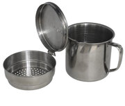 olievergiet visvet 500 ml 12 cm RVS zilver 2-delig