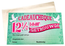 cadeaucheque 12,5 Getrouwd 34,5 cm papier groen