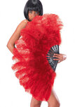 waaier Extra Luxury 100 cm struisvogelveren rood