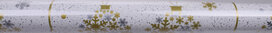 cadeaupapier sneeuwvlokken 70 x 200 cm wit/goud