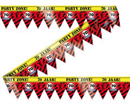 slinger Party Tape 70 jaar 12 meter rood/geel