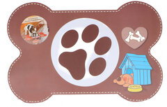 hondenplacemat 43 x 28 cm polypropyleen bruin