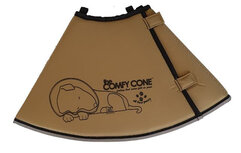hondenkraag lang 30 cm nylon/foam kaki maat XL