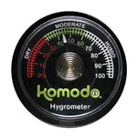 hygrometer Terrarium 12 x 9 x 2 cm zwart