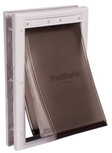 huisdierenluik 28 x 19 cm wit/transparant