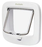 kattenluik handmatig 21,9 x 21,9 cm wit/transparant