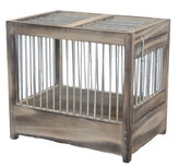 nestkast 15,1 x 21,9 x 19 cm bruin hout/staal