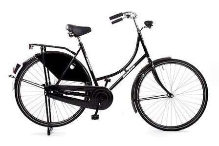 Basic 28 Inch 56 cm Dames Terugtraprem Zwart
