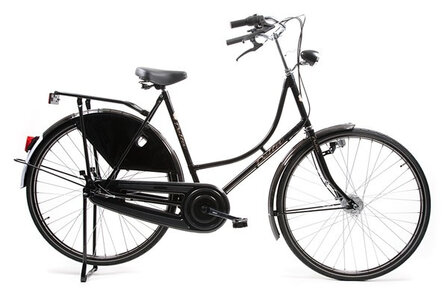 Classic De Luxe 28 Inch 57 cm Dames 3V Trommelrem Zwart