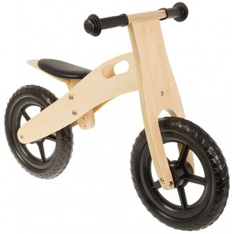 Loopfiets 12 Inch Junior Zwart/Blank