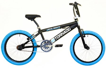 Tornado 20 Inch 31 cm Unisex V-Brakes Matzwart/Blauw