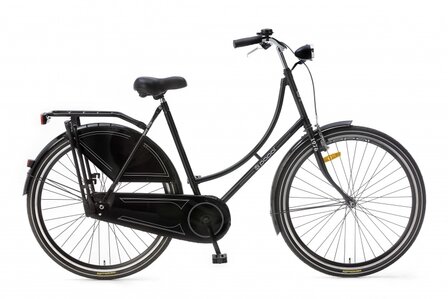 Basic 28 Inch 57 cm Dames Terugtraprem Zwart