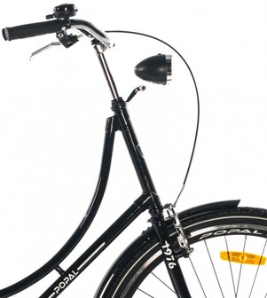 Basic 28 Inch 57 cm Dames Terugtraprem Zwart