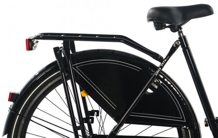 Basic 28 Inch 57 cm Dames Terugtraprem Zwart